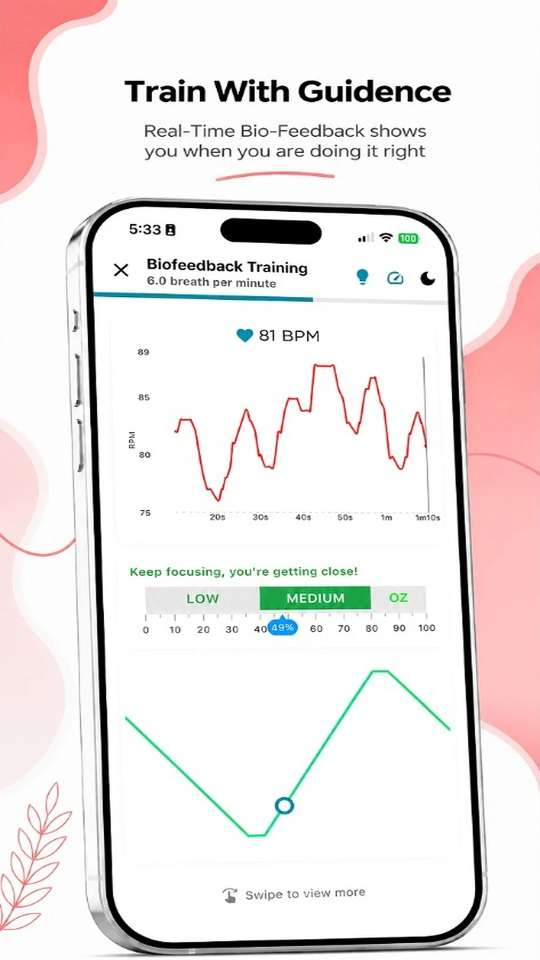Optimal HRV: Biofeedback screenshot